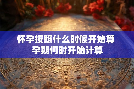 怀孕按照什么时候开始算 孕期何时开始计算