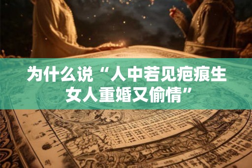 为什么说“人中若见疤痕生 女人重婚又偷情”