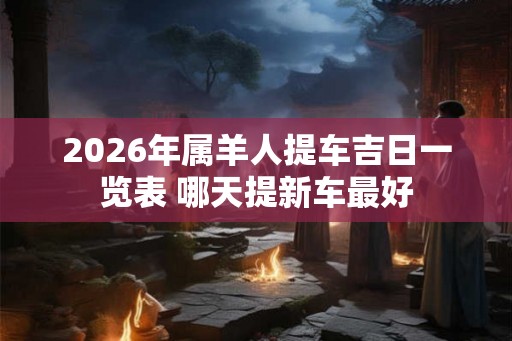2026年属羊人提车吉日一览表 哪天提新车最好