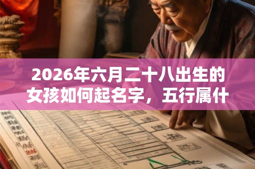 2026年六月二十八出生的女孩如何起名字，五行属什么