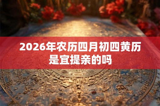 2026年农历四月初四黄历是宜提亲的吗