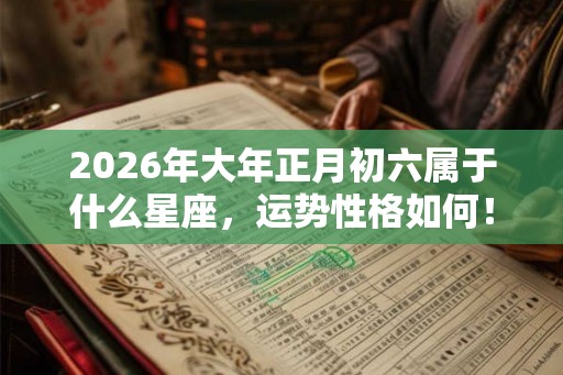 2026年大年正月初六属于什么星座，运势性格如何！