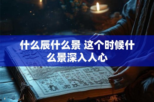 什么辰什么景 这个时候什么景深入人心 什么辰什么景 这个时候什么景深入人心