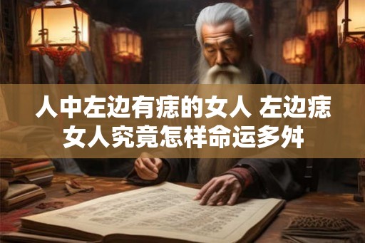 人中左边有痣的女人 左边痣女人究竟怎样命运多舛
