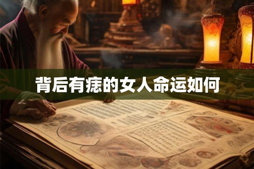 背后有痣的女人命运如何 背后有痣的女人命运如何