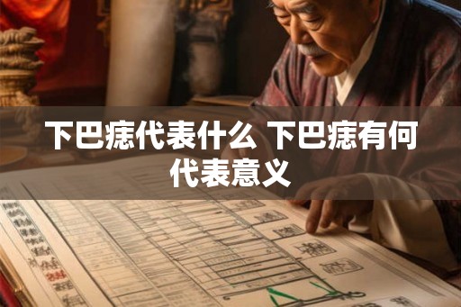 下巴痣代表什么 下巴痣有何代表意义