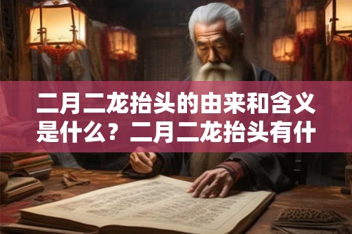 二月二龙抬头的由来和含义是什么？二月二龙抬头有什么禁忌？