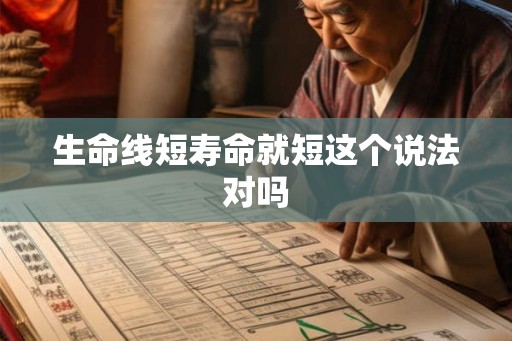 生命线短寿命就短这个说法对吗 生命线短寿命就短这个说法对吗