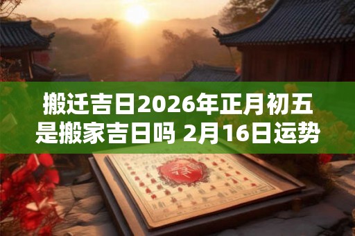 搬迁吉日2026年正月初五是搬家吉日吗 2月16日运势不宜