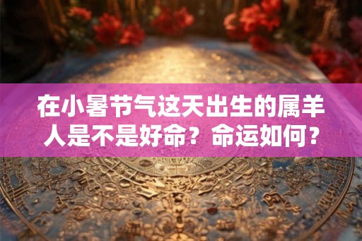 在小暑节气这天出生的属羊人是不是好命？命运如何？
