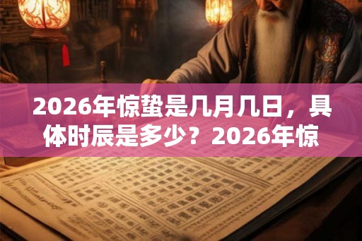 2026年惊蛰是几月几日，具体时辰是多少？2026年惊蛰的日子好吗？