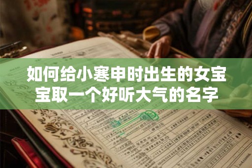 如何给小寒申时出生的女宝宝取一个好听大气的名字