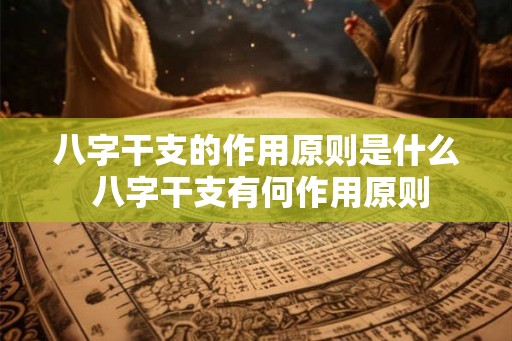 八字干支的作用原则是什么 八字干支有何作用原则