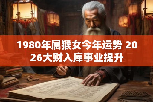 1980年属猴女今年运势 2026大财入库事业提升