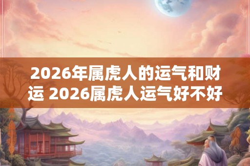 2026年属虎人的运气和财运 2026属虎人运气好不好