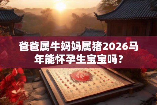 爸爸属牛妈妈属猪2026马年能怀孕生宝宝吗? 爸爸属牛妈妈属猪2026马年能怀孕生宝宝吗?