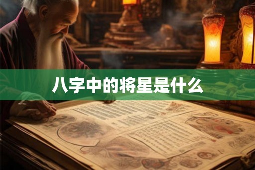八字中的将星是什么