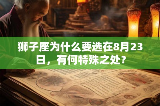 狮子座为什么要选在8月23日，有何特殊之处？