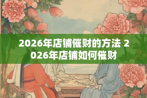 2026年店铺催财的方法 2026年店铺如何催财