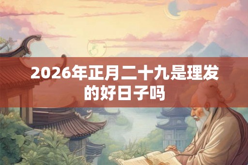 2026年正月二十九是理发的好日子吗