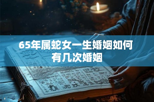 65年属蛇女一生婚姻如何 有几次婚姻