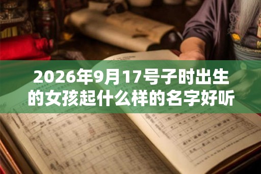 2026年9月17号子时出生的女孩起什么样的名字好听，五行属什么