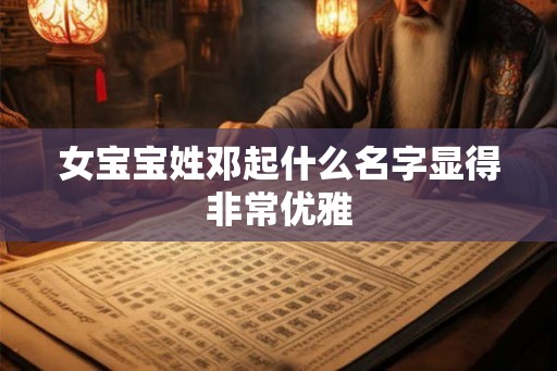 女宝宝姓邓起什么名字显得非常优雅