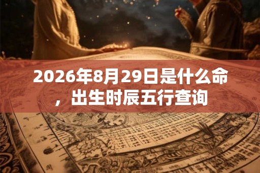 2026年8月29日是什么命，出生时辰五行查询