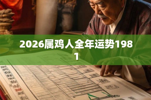 2026属鸡人全年运势1981