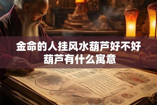 金命的人挂风水葫芦好不好 葫芦有什么寓意