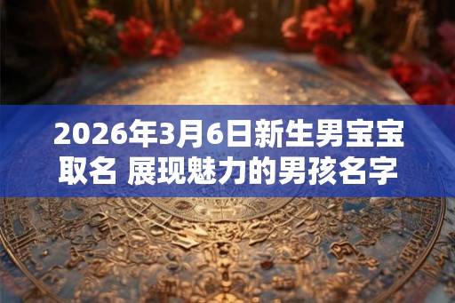 2026年3月6日新生男宝宝取名 展现魅力的男孩名字