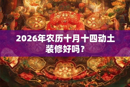 2026年农历十月十四动土装修好吗？