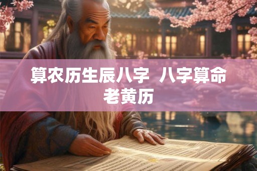 算农历生辰八字  八字算命老黄历