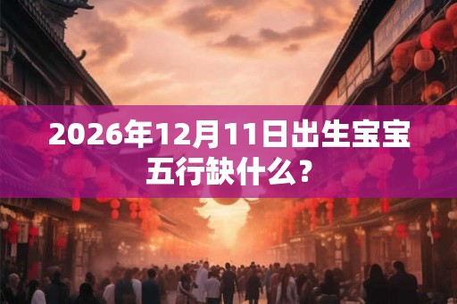 2026年12月11日出生宝宝五行缺什么？