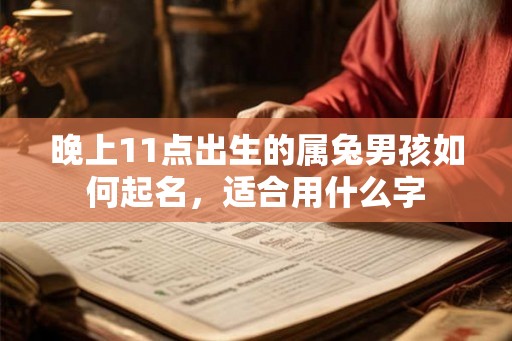 晚上11点出生的属兔男孩如何起名，适合用什么字