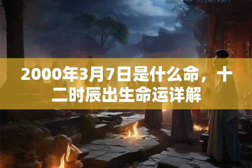 2000年3月7日是什么命，十二时辰出生命运详解
