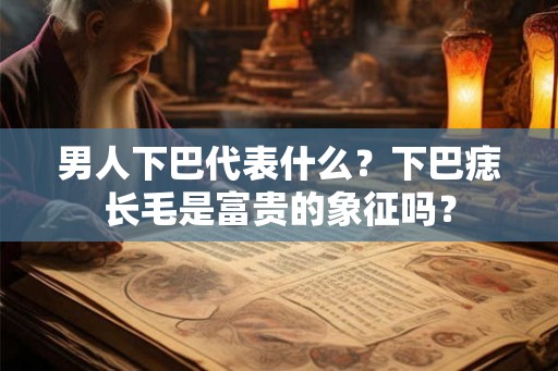 男人下巴代表什么?下巴痣长毛是富贵的象征吗? 男人下巴代表什么?下巴痣长毛是富贵的象征吗?