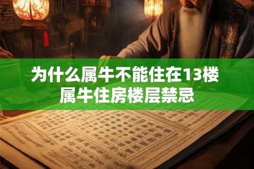 为什么属牛不能住在13楼 属牛住房楼层禁忌
