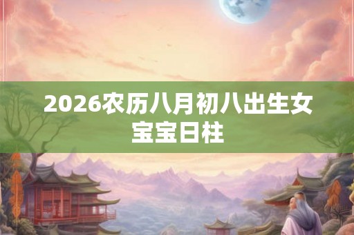 2026农历八月初八出生女宝宝日柱