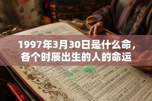 1997年3月30日是什么命，各个时辰出生的人的命运