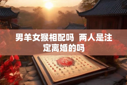 男羊女猴相配吗  两人是注定离婚的吗