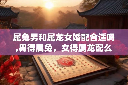 属兔男和属龙女婚配合适吗,男得属兔，女得属龙配么？