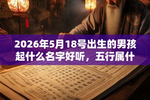 2026年5月18号出生的男孩起什么名字好听，五行属什么