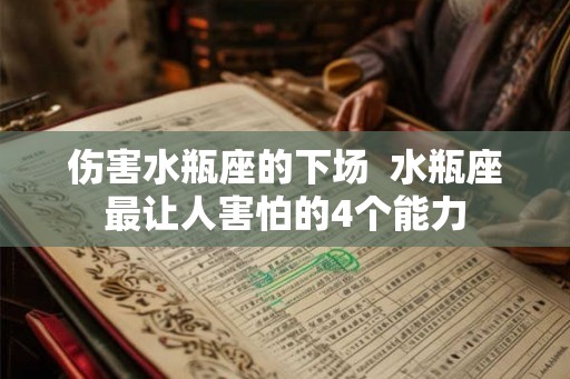 伤害水瓶座的下场  水瓶座最让人害怕的4个能力