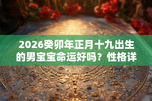 2026癸卯年正月十九出生的男宝宝命运好吗？性格详解