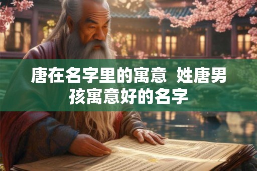 唐在名字里的寓意  姓唐男孩寓意好的名字