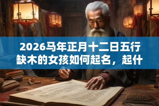 2026马年正月十二日五行缺木的女孩如何起名，起什么名？