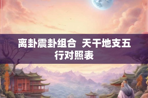 离卦震卦组合 天干地支五行对照表 离卦震卦组合 天干地支五行对照表