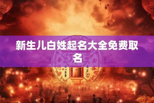 新生儿白姓起名大全免费取名