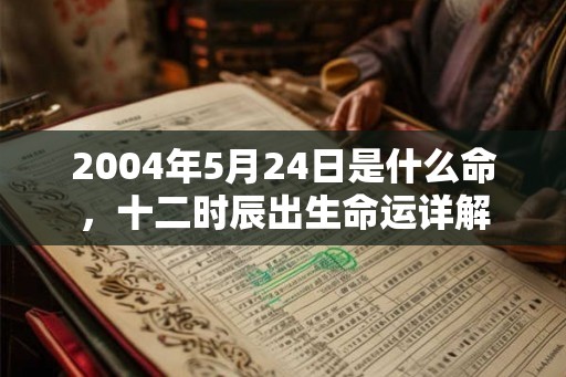 2004年5月24日是什么命，十二时辰出生命运详解